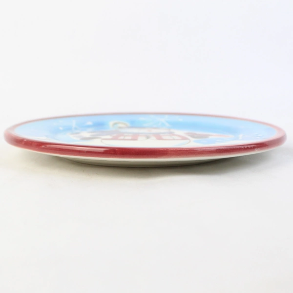International AFM Stoneware Snowman Plate 8"