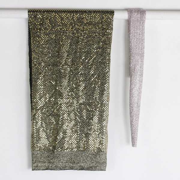 7 Piece Lot of Shimmery Scarves and Fabrics in Various Colors DIY Crafting