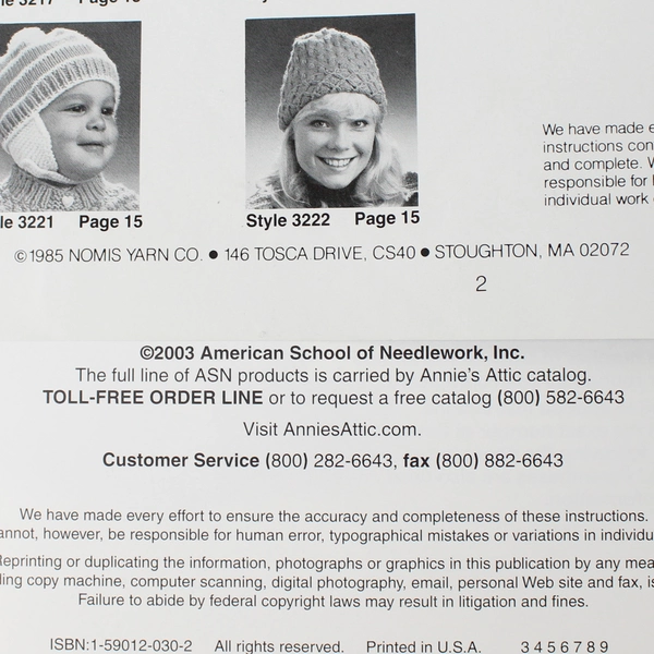 Lot of 2 Knitting Books Featuring Hats Scarfs Mittens Socks 1985 2003 Paperback