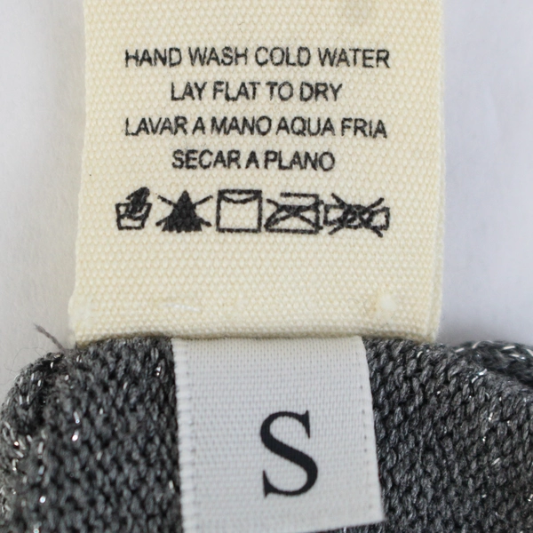 M. Rena Glittery Gray V-Neck Tank Top Women's Size Small