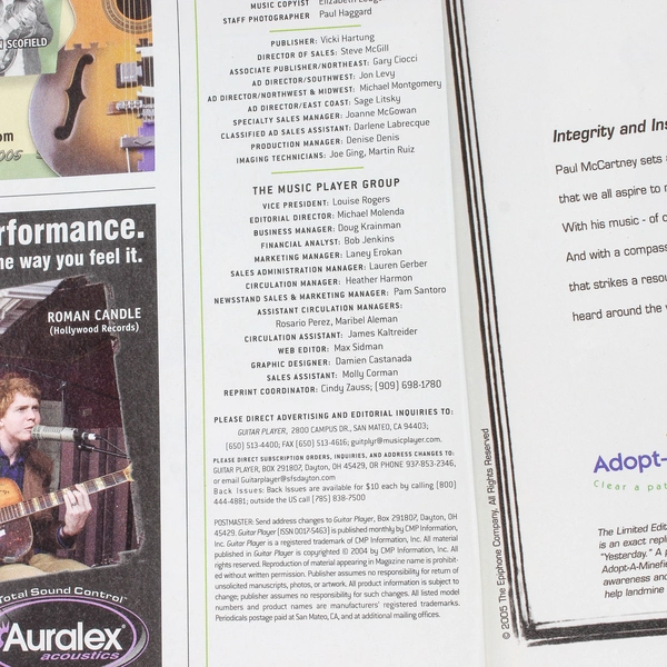 Guitar Player Magazine July 2005 Steve Vai Garbage Kaiser Chiefs Malcolm Young