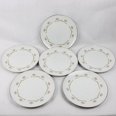 Lot of 6 Style House Serenade 10.75" Porcelain China Dinner Plates