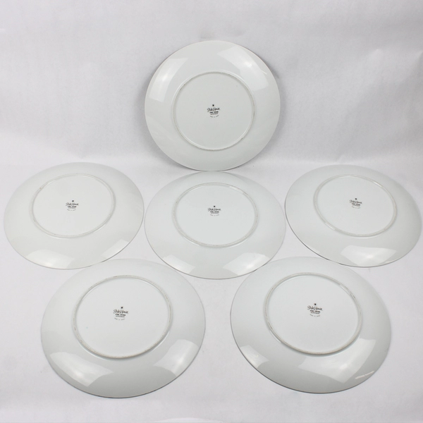 Lot of 6 Style House Serenade 10.75" Porcelain China Dinner Plates