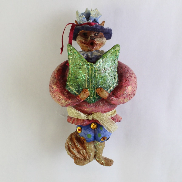 Dept 56 1991 Hand Painted Czarry Nights Caroling Wolf Christmas Ornament 