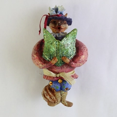 Dept 56 1991 Hand Painted Czarry Nights Caroling Wolf Christmas Ornament 