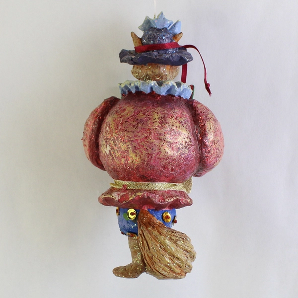 Dept 56 1991 Hand Painted Czarry Nights Caroling Wolf Christmas Ornament 