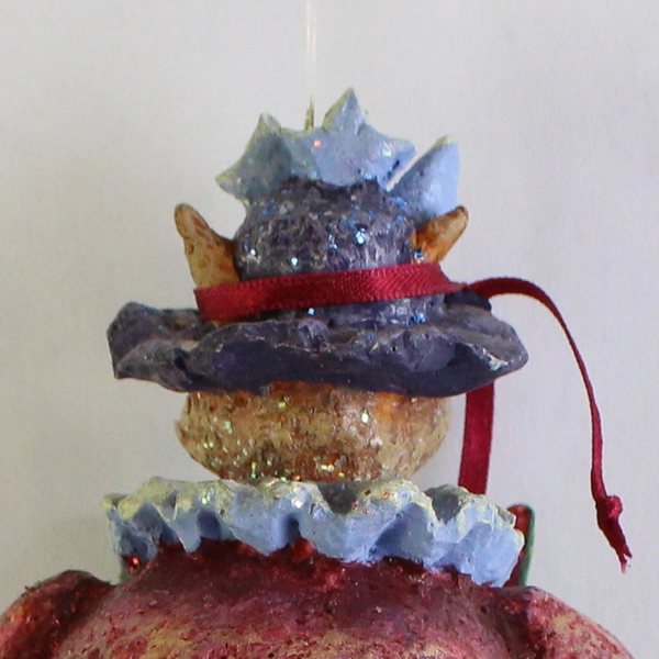 Dept 56 1991 Hand Painted Czarry Nights Caroling Wolf Christmas Ornament 