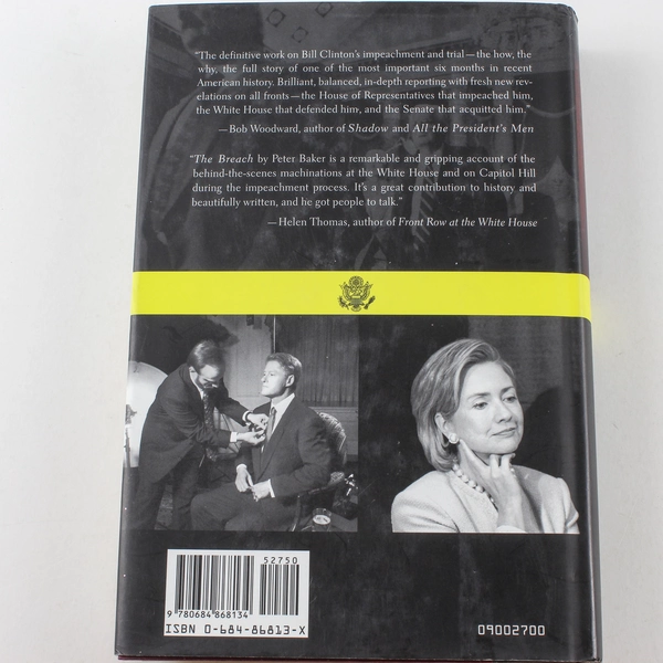 The Breach by Peter Baker 2000 Hardcover - Clinton Impeachment Book