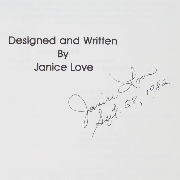 Hardanger With Love by Janice Love Hardanger Needlework Book 1979 Signed