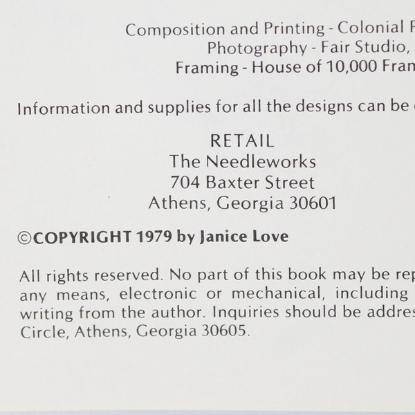 Hardanger With Love by Janice Love Hardanger Needlework Book 1979 Signed