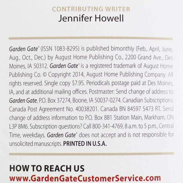 Lot of 2 Garden Gate Magazines August December 2014 Exclusive Members Editions