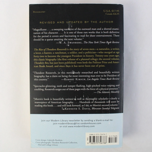 The Rise of Theodore Roosevelt by Edmund Morris Revised Updated 2001 PB
