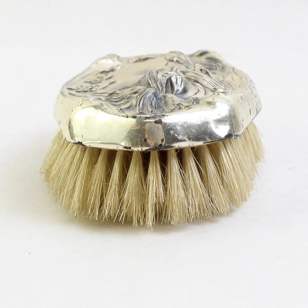 Antique Quadruple Plate Silver Plated Brush Embossed Floral Pattern