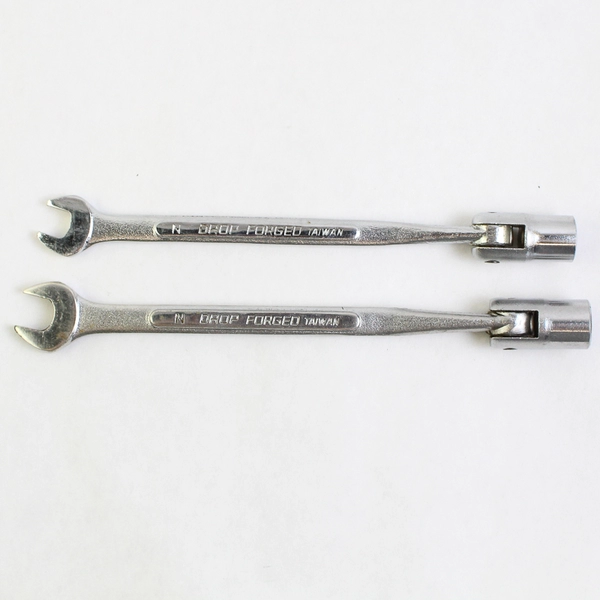 Lot of 2 Fleetwood 3/8 and 7/16 Flex Head Socket Wrenches