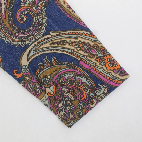 Haymaker Petite Long Sleeve Paisley Collared Top Size PL Multi Color