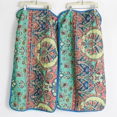 Set of 2 Geneva Home Fashions Paisley Quilted Pillow Shams King 21 x 37 inch