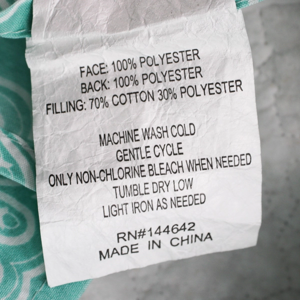 Set of 2 Geneva Home Fashions Paisley Quilted Pillow Shams King 21 x 37 inch