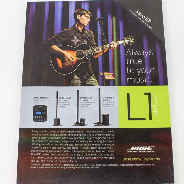 Guitar Player Magazine Holiday 2015: Scofield, Laiho, Alder - Good Cond.