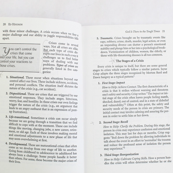 God Is There in the Tough Times by Ed Hindson 2003 Paperback 