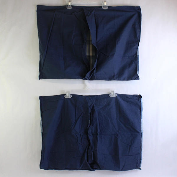 Set of 2 Nautica Cotton Pillow Shams for 26" x 20" Standard Pillow Blue Plaid