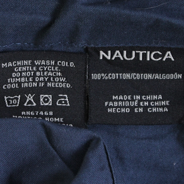 Set of 2 Nautica Cotton Pillow Shams for 26" x 20" Standard Pillow Blue Plaid