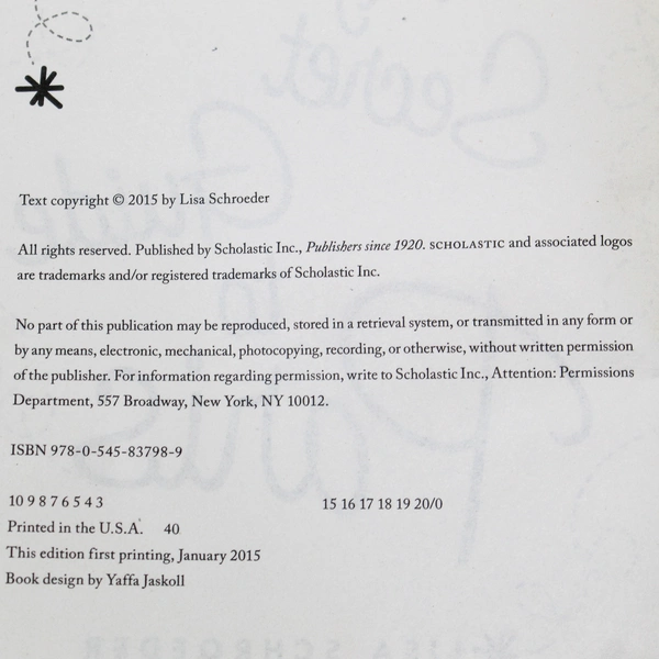 My Secret Guide to Paris by Lisa Schroeder 2015 Scholastic Paperback