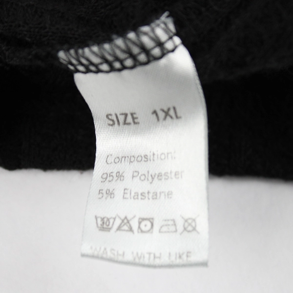 Black Semi-Sheer Long-Sleeved Knit Sweater Women's Size XL