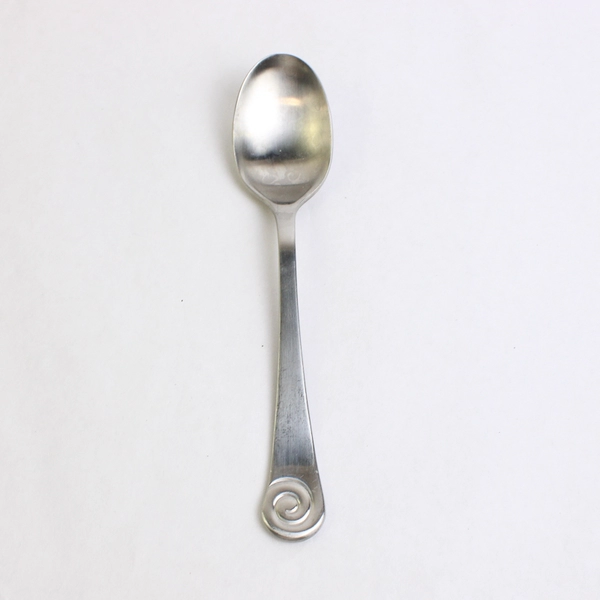 Robert Welch Ammonite Satin 7 5/8" Place Oval Soup Spoon 18/10 Stainless Steel