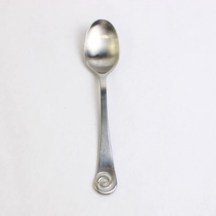 Robert Welch Ammonite Satin 7 5/8" Place Oval Soup Spoon 18/10 Stainless Steel