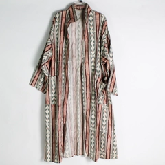 Handmade Robe Pastel Colored Patterned One Size Cotton No Tie Closure Included 