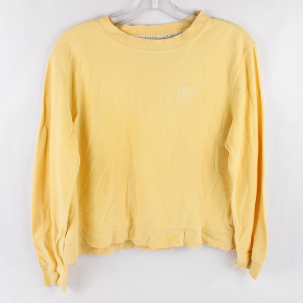 Crazy Horse Liz Claiborne Butter Yellow Long-Sleeved Top Women's Small Flawed
