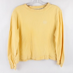 Crazy Horse Liz Claiborne Butter Yellow Long-Sleeved Top Women's Small Flawed