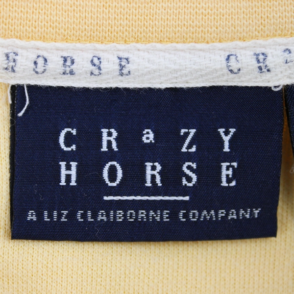 Crazy Horse Liz Claiborne Butter Yellow Long-Sleeved Top Women's Small Flawed