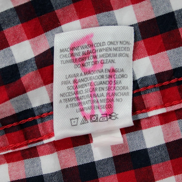 George Men's Red White & Blue Plaid Collar Short Sleeve Button Up Shirt Size XL