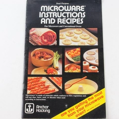 Vintage Anchor Hocking Microware Cookbook & Recipes 1980s - Good Condition