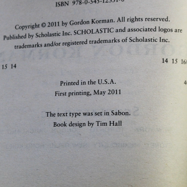 Titanic Book One: Unsinkable by Gordon Korman 2011 Scholastic Paperback