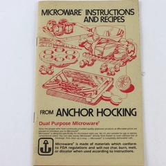 Microware Instructions & Recipes Booklet by Anchor Hocking Good Condition