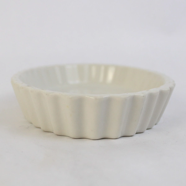 Hall White Oval Ceramic Souffle Tart Dessert Dish 6"