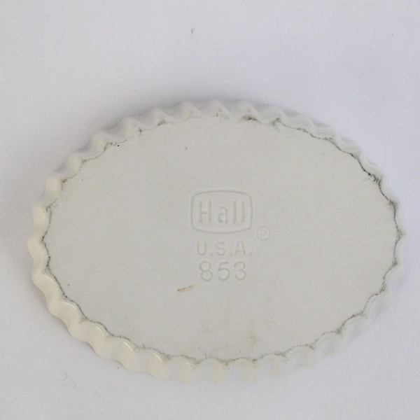 Hall White Oval Ceramic Souffle Tart Dessert Dish 6"