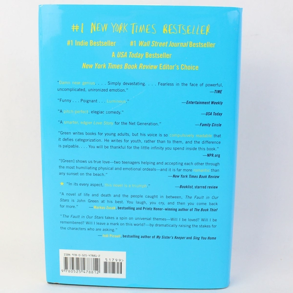 The Fault in Our Stars A Novel by John Green Hardcover Dust Jacket 2012