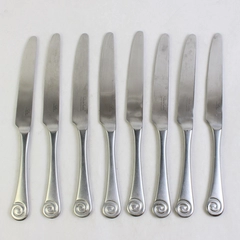 Lot of 8 Robert Welch Ammonite Satin 9.75" Solid Knife Stainless Steel
