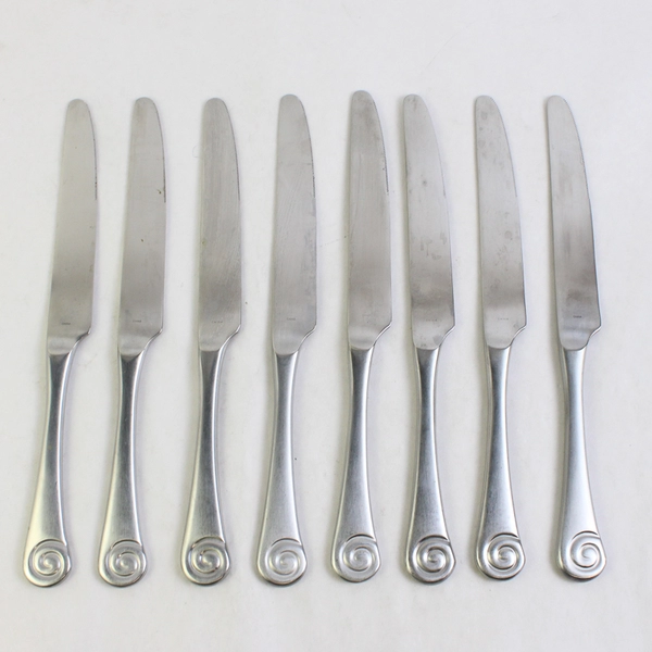 Lot of 8 Robert Welch Ammonite Satin 9.75" Solid Knife Stainless Steel