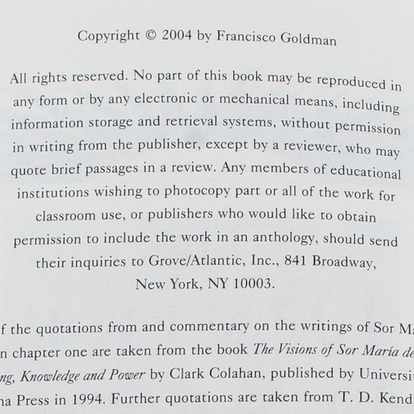 The Divine Husband by Francisco Goldman 2005 Paperback - Good Condition