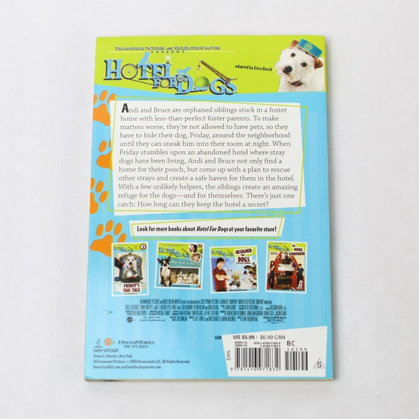 Hotel for Dogs Novelization by Erica David 2008 Paperback - Pre-owned