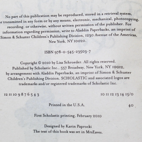 It's Raining Cupcakes by Lisa Schroeder 2010 Scholastic Paperback