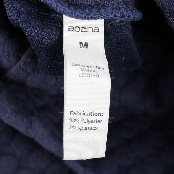 Apana Purple Indigo Turtleneck Sweatshirt Women's Size Medium