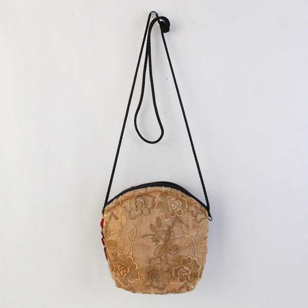 Eucalyptus Embroidered Rose Design Crossbody Purse
