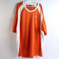 Nike Unisex Dri Fit Orange & White Short Sleeve Tennis Jersey Size Large