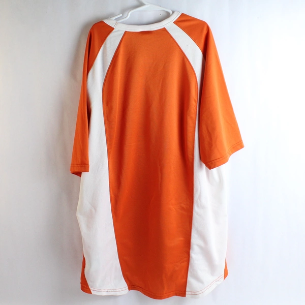 Nike Unisex Dri Fit Orange & White Short Sleeve Tennis Jersey Size Large