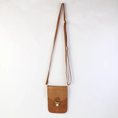 Unbranded Brown Faux Leather Touchscreen Crossbody Wallet Purse